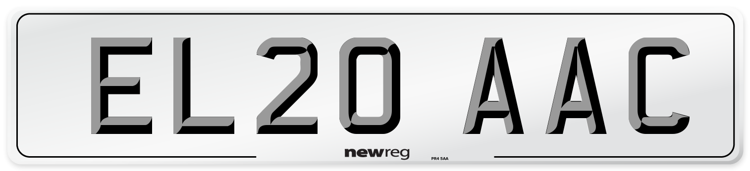 EL20 AAC Number Plate from New Reg